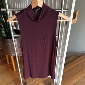 Express Deep Burgundy Sleeveless Blouse